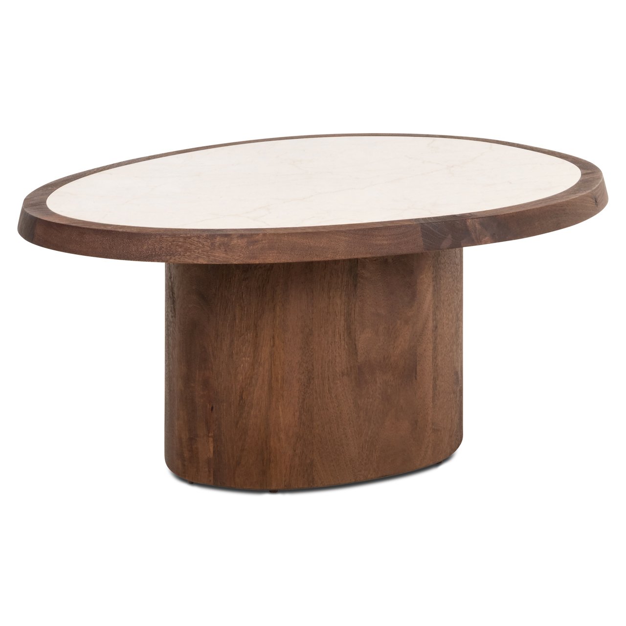stolik richmond cossi design Stolik drewniany z kremowym marmurem Melrose - obrazek 1