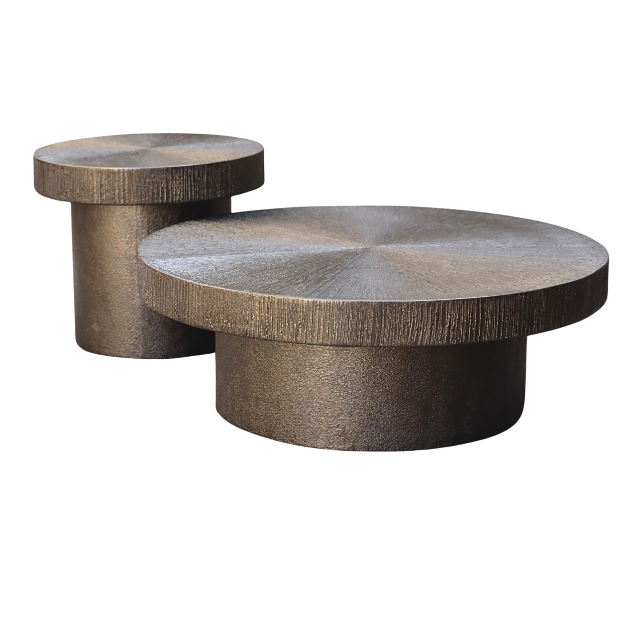 stoliki brąz richmond cossi design Zestaw stolików metal brąz Lindo - obrazek 1